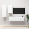 Image de vidaXL Ensemble de meubles TV 4 pcs Blanc Bois d'ingénierie