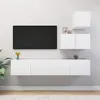 Image de vidaXL Ensemble de meubles TV 4 pcs Blanc Bois d'ingénierie3078735
