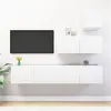 Image de vidaXL Ensemble de meubles TV 4 pcs Blanc Bois d'ingénierie