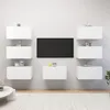 Image de vidaXL Meubles TV 7 pcs Blanc 30,5x30x60 cm Bois d'ingénierie