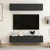 Image de vidaXL Meubles TV 4 pcs Noir 80x30x30 cm Bois d'ingénierie3078745