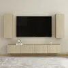 Image de vidaXL Ensemble de meubles TV 4 pcs Chêne sonoma Bois d'ingénierie