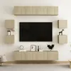 Image de vidaXL Ensemble de meubles TV 8 pcs Chêne sonoma Bois d'ingénierie