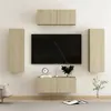 Image de vidaXL Ensemble de meubles TV 4 pcs Chêne sonoma Bois d'ingénierie