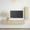 Image de vidaXL Ensemble de meubles TV 4 pcs Chêne sonoma Bois d'ingénierie3078991