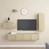 Image de vidaXL Ensemble de meuble TV 4 pcs Chêne sonoma Bois d'ingénierie3078993