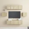 Image de vidaXL Ensemble de meubles TV 6 pcs Chêne sonoma Bois d'ingénierie