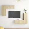 Image de vidaXL Ensemble de meubles TV 4 pcs Chêne sonoma Bois d'ingénierie3079004