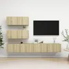 Image de vidaXL Ensemble de meuble TV 4 pcs Chêne sonoma Bois d'ingénierie