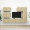 Image de Vidaxl Ensemble De Meuble Tv 6 Pcs ChÃªne Sonoma Bois D'ingÃ©nierie