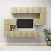 Image de vidaXL Ensemble de meubles TV 10 pcs Chêne sonoma Bois d'ingénierie3079039