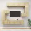 Image de vidaXL Ensemble de meubles TV 8 pcs Chêne sonoma Bois d'ingénierie