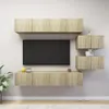 Image de vidaXL Ensemble de meuble TV 6 pcs Chêne sonoma Bois d'ingénierie