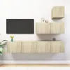Image de Vidaxl Ensemble De Meubles Tv 4 Pcs ChÃªne Sonoma Bois D'ingÃ©nierie