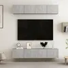 Image de vidaXL Meubles TV 4 pcs Gris béton 80x30x30 cm Bois d'ingénierie3079060