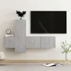 Image de vidaXL Vidaxl Ensemble De Meubles Tv 3 Pcs Gris Béton Bois D'ingénierie