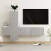 Image de vidaXL Ensemble de meubles TV 3 pcs Gris bÃ©ton Bois d'ingÃ©nierie