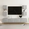 Image de vidaXL Ensemble de meubles TV 6 pcs Gris béton Bois d'ingénierie3079083