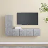Image de vidaXL Ensemble de meubles TV 3 pcs Gris béton Bois d'ingénierie