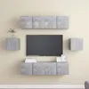 Image de vidaXL Ensemble de meubles TV 6 pcs Gris béton Bois d'ingénierie3079102