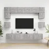 Image de vidaXL Ensemble de meubles TV 8 pcs Gris béton Bois d'ingénierie3079112