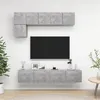 Image de vidaXL Ensemble de meubles TV 5 pcs Gris béton Bois d'ingénierie
