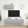 Image de vidaXL Meubles TV 3 pcs Gris béton Bois d'ingénierie3079121
