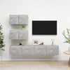 Image de vidaXL Ensemble de meubles TV 4 pcs Gris béton Bois d'ingénierie