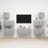 Image de vidaXL Ensemble de meubles TV 7 pcs Gris bÃ©ton Bois d'ingÃ©nierie