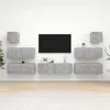 Image de vidaXL Ensemble de meubles TV 7 pcs Gris béton Bois d'ingénierie3079133