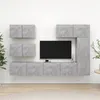 Image de vidaXL Ensemble de meubles TV 6 pcs Gris béton Bois d'ingénierie