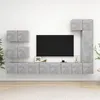Image de vidaXL Ensemble de meubles TV 8 pcs Gris béton Bois d'ingénierie3079136