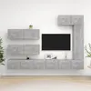 Image de vidaXL Ensemble de meubles TV 7 pcs Gris béton Bois d'ingénierie