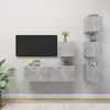 Image de Vidaxl Ensemble De Meuble Tv 5 Pcs Gris BÃ©ton AgglomÃ©rÃ©