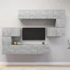 Image de vidaXL Ensemble de meubles TV 8 pcs Gris béton Bois d'ingénierie3079143