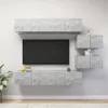 Image de vidaXL Ensemble de meubles TV 6 pcs Gris béton Bois d'ingénierie3079146