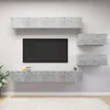 Image de vidaXL Ensemble de meubles TV 6 pcs Gris bÃ©ton Bois d'ingÃ©nierie