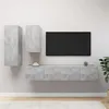 Image de vidaXL Ensemble de meubles TV 4 pcs Gris béton Bois d'ingénierie