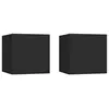 Image de vidaXL Tables de chevet 2 pcs Noir 30,5x30x30 cm Bois d'ingénierie