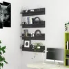 Image de vidaXL Étagères murales 4 pcs gris brillant bois d'ingénierie