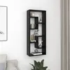 Image de vidaXL Étagère murale Noir 36x16x90 cm Bois d'ingénierie803012