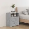 Image de vidaXL Table de chevet Gris béton 50x32x60 cm803280