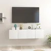Image de vidaXL Meubles TV suspendus 2 pcs Blanc 60x30x30 cm
