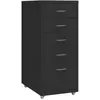 Image de vidaXL Classeur mobile Noir 28x41x69 cm Métal335914
