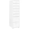 Image de vidaXL Classeur mobile Blanc 28x41x109 cm Métal