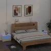Image de vidaXL Tables de chevet 2 pcs avec LED Blanc 60x35x40 cm3080734