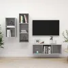 Image de vidaXL Ensemble de meuble TV 3 pcs Gris béton Aggloméré
