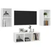 Image de vidaXL Ensemble de meuble TV 3 pcs Blanc Aggloméré