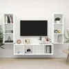 Image de vidaXL Ensemble de meuble TV 3 pcs Blanc AgglomÃ©rÃ©