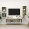 Image de Vidaxl Ensemble De Meubles Tv 4 Pcs ChÃªne Sonoma Bois D'ingÃ©nierie